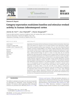 Category expectation modulates baseline and stimulus