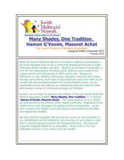 Many Shades, One Tradition, Vol. 1, Hanukkah 2012