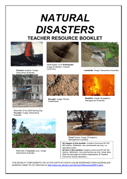 Natural Disasters Teacher Resource Booklet