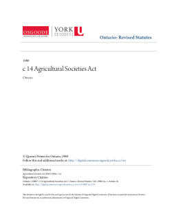 c 14 Agricultural Societies Act