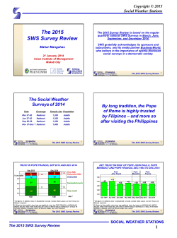 SWS Survey Review - AIM Policy Center