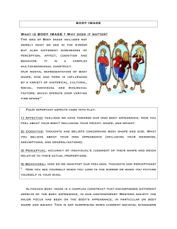 1 BODY IMAGE What is BODY IMAGE
