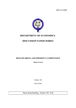Paper - University of Oxford, Department of Economics