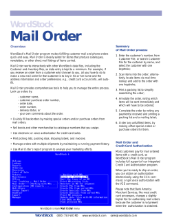 Mail Order - WordStock