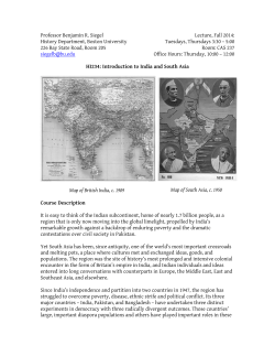 Introduction to India and South Asia