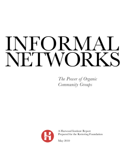 Informal Networks : The Power of Organic Community Groups