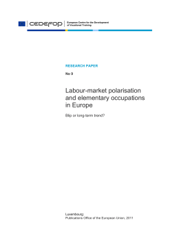Labour-market polarisation and elementary occupations