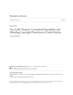 Conceptual Separability and Affording Copyright Protection to