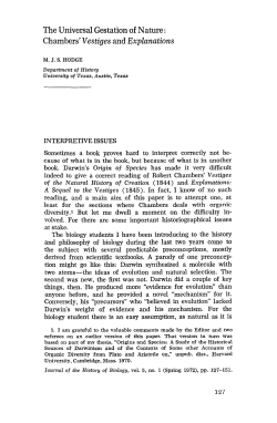 The Universal gestation of nature: Chambers