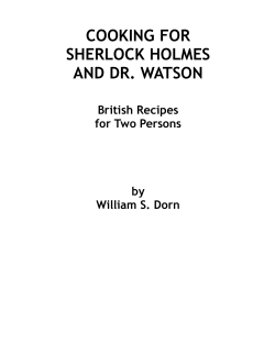 cooking for sherlock holmes and dr. watson