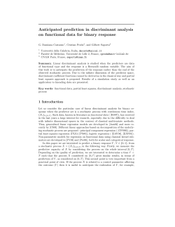 Anticipated prediction in discriminant analysis on