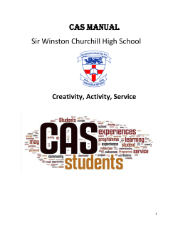 CAS Manual Sir Winston Churchill High School