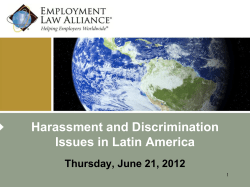 Harassment and Discrimination Issues in Latin America