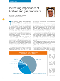 Increasing importance of Arab oil and gas producers
