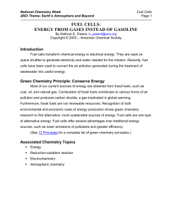 Fuel Cells: Energy From Gases Instead of Gasoline
