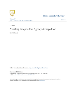 Avoiding Independent Agency Armageddon
