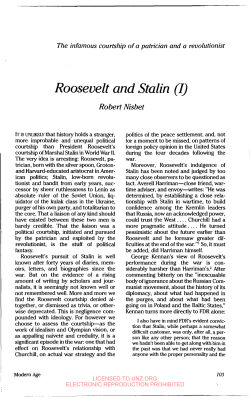 Roosevelt and Stalin (I)