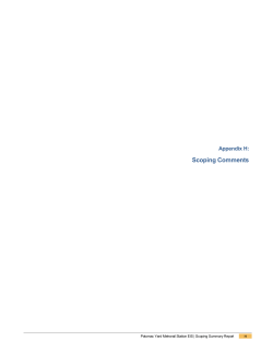 Scoping Comments - Potomac Yard Metrorail Station EIS