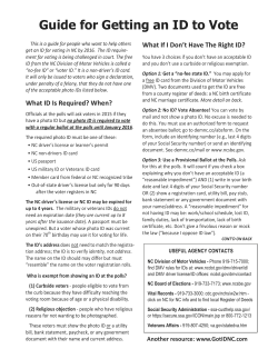 Guide for Getting an ID to Vote