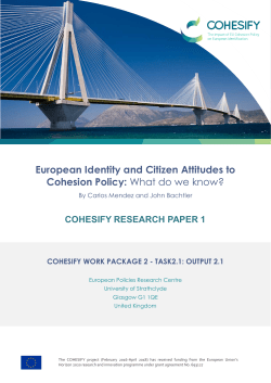 European Identity and Citizen Attitudes to Cohesion Policy