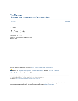 A Clean Slate - The Cupola: Scholarship at Gettysburg College