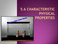 5.6 Characteristic Physical Properties