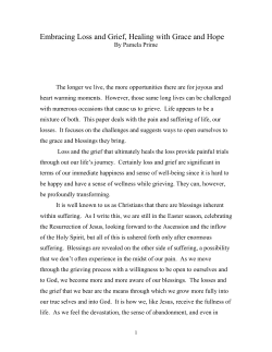 Embracing Loss, Healing Grief, with Grace and Hope