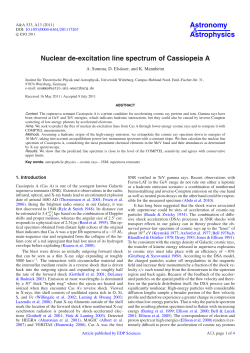 Nuclear de-excitation line spectrum of Cassiopeia A