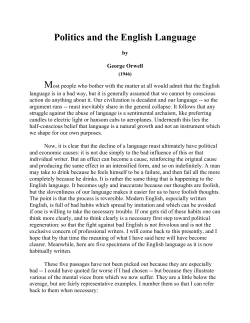 Politics and the English Language