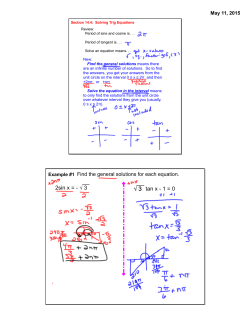 2sin x = - &radic; 3 tan x - 1 = 0 - District 196 e