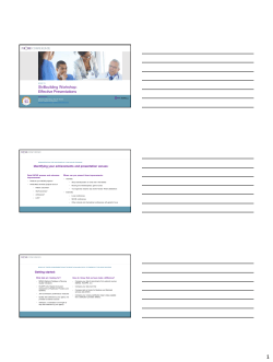 Skillbuilding Workshop: Effective Presentations