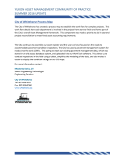 yukon asset management community of practice summer 2016 update
