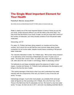 The Single Most Important Element for Your Health