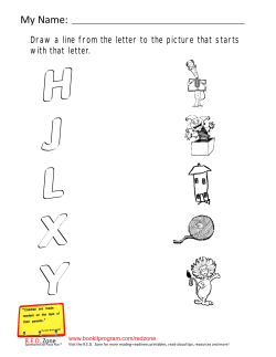 Draw a line from the letter to the picture that starts