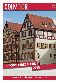 group guided tours 2015 - Office de Tourisme de Colmar