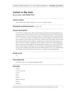 Cotton in My Sack - Federal Reserve Bank of Philadelphia