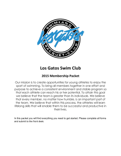 Member Packet - Los Gatos Swim and Racquet Club
