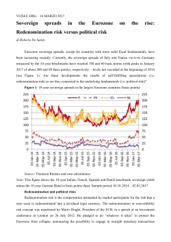 Sovereign spreads in the Eurozone on the rise: Redenomination risk