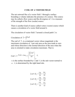 Lecture 6 Curl of a Vector Filed, Stokes Theorem