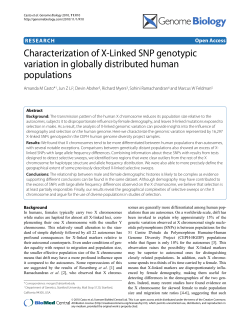 Characterization of X-Linked SNP genotypic