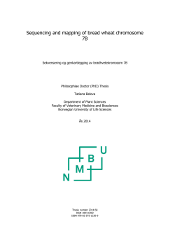 Sequencing and mapping of bread wheat chromosome 7B