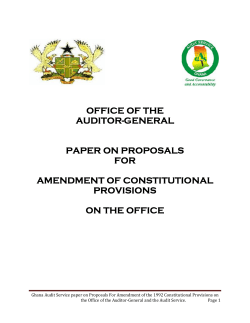 Proposal for Constitutional Amendment