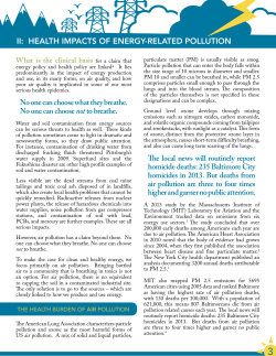 ii: health impacts of energy-related pollution