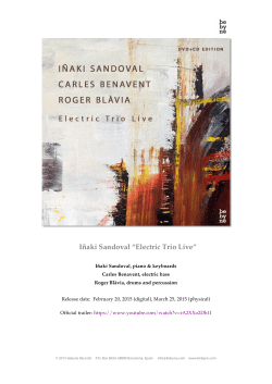 I&ntilde;aki Sandoval &ldquo;Electric Trio Live&rdquo;