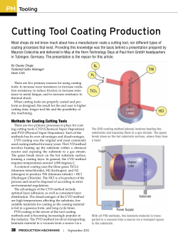 Cutting Tool Coating Production