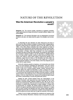 nature of the revolution