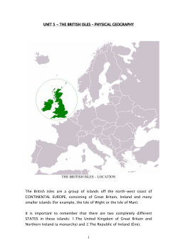 1 UNIT 5 - THE BRITISH ISLES &ndash; PHYSICAL GEOGRAPHY THE
