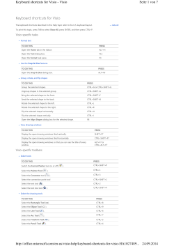 Keyboard shortcuts for Visio - X