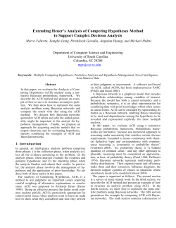 Extending Heuer`s Analysis of Competing Hypotheses