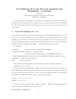 Use Software R to do Survival Analysis and Simulation. A tutorial
